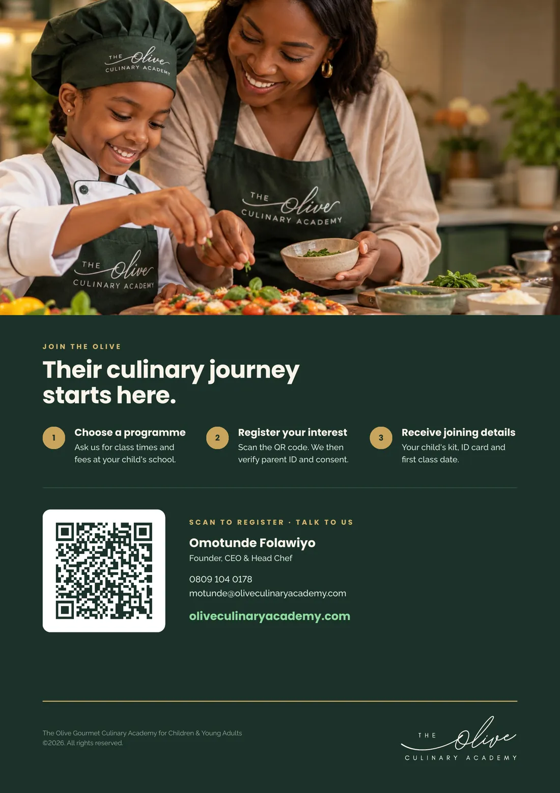 Page 8: Their culinary journey starts here. How to join.